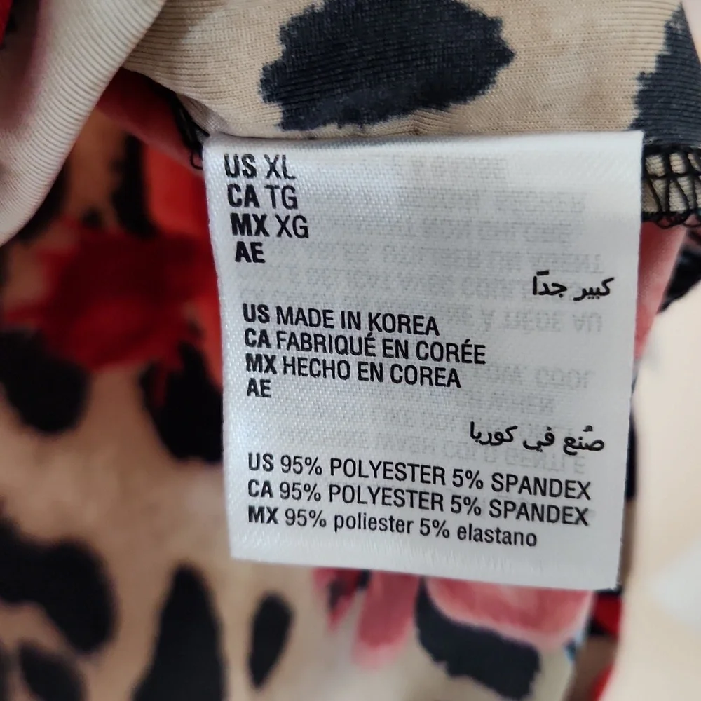 INC Leopard High Status. Cold Shoulder, Animal, Floral Print Top, L, XLa… - Picture 8 of 11